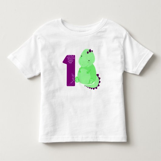Baby Dinosaurus 1e Verjaardag Kinder Shirts (Voorkant)