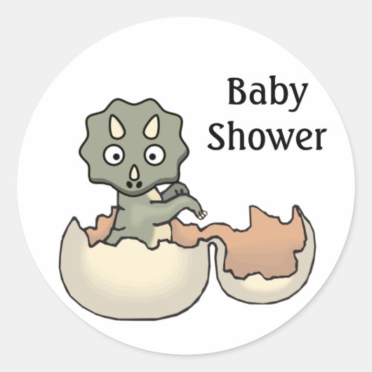 Baby Dinosaurus Baby shower Envelop Sticker (Voorkant)