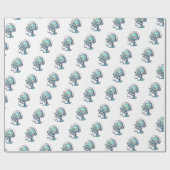 Baby-dinosaurus Cadeaupapier (Vlak)