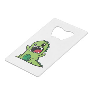 Baby dinosaurus cartoon creditkaart flessenopener