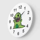Baby dinosaurus cartoon grote klok (Hoek)