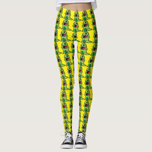 Baby dinosaurus cartoon leggings (Voorkant)