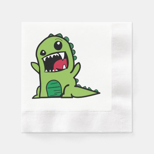 Baby dinosaurus cartoon servetten (Voorkant)
