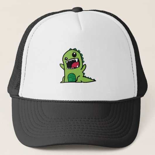 Baby dinosaurus cartoon trucker pet (Voorkant)