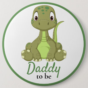 Baby Dinosaurus Daddy Baby shower Button