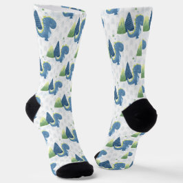 Baby Dinosaurus en bergen Sokken