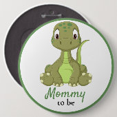 Baby Dinosaurus Mama Baby shower Button (Voorkant /achterkant)