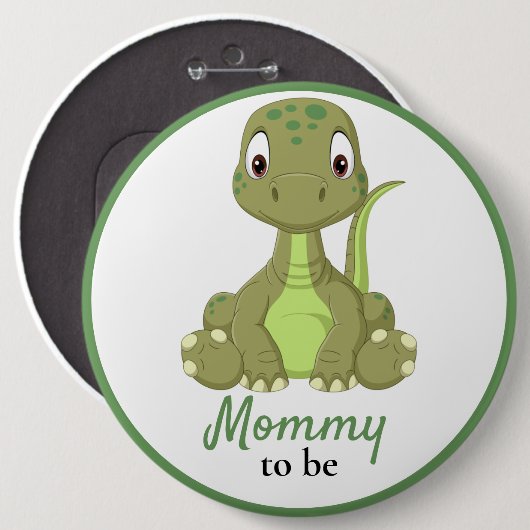 Baby Dinosaurus Mama Baby shower Button (Voorkant /achterkant)