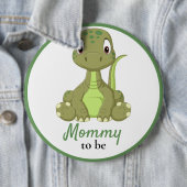 Baby Dinosaurus Mama Baby shower Button (In situ)