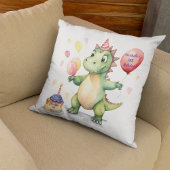 Baby Dinosaurus Meisjes Gepersonaliseerde Verjaard Kussen