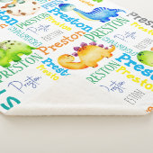 Baby dinosaurus op maat sherpa deken (3/4)