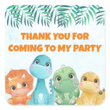 Baby Dinosaurus Party Favor Stickers