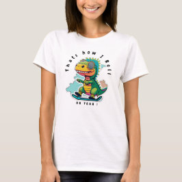 Baby Dinosaurus Schaatsen | Zo ga ik te werk T-shirt