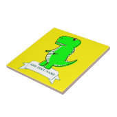 Baby Dinosaurus Tekening Aangepast Tegeltje (Zijkant)