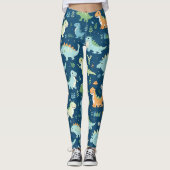 Baby-dinosauruspatroon Leggings (Voorkant)