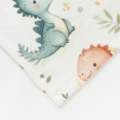 Baby dinosaurussen en baby shower fleece deken (Hoek)