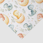 Baby dinosaurussen en baby shower tissuepapier (Detail)