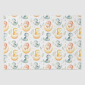 Baby dinosaurussen en baby shower tissuepapier (Voorkant)