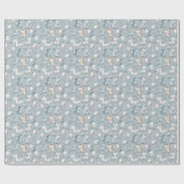 Baby dinosaurussen in het blauw cadeaupapier (Vlak)