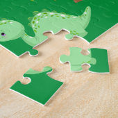 Baby dinosaurussen met buistraten, regenboog en zo legpuzzel (Zijkant)