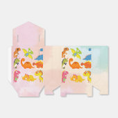 Baby Dinosaurussen met pastelachtergrond Bedankdoosjes (Uitgevouwen)