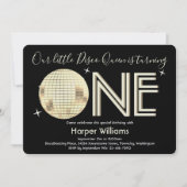 Baby Disco Thleing First Birthday Kaart (Voorkant)