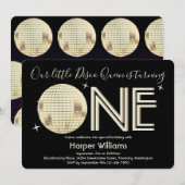 Baby Disco Thleing First Birthday Kaart (Voorkant / Achterkant)