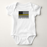 Baby Dispatcher Thin Yellow Line American Flag