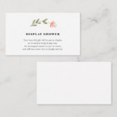 Baby Display Shower-invoegkaart Informatiekaartje (Voorkant / Achterkant)