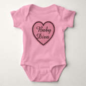 Baby Diva Heart Bodysuit (Voorkant)