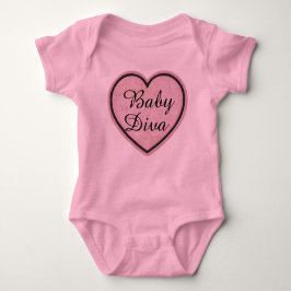 Baby Diva Heart Bodysuit