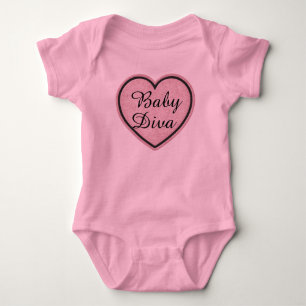 Baby Diva Heart Bodysuit