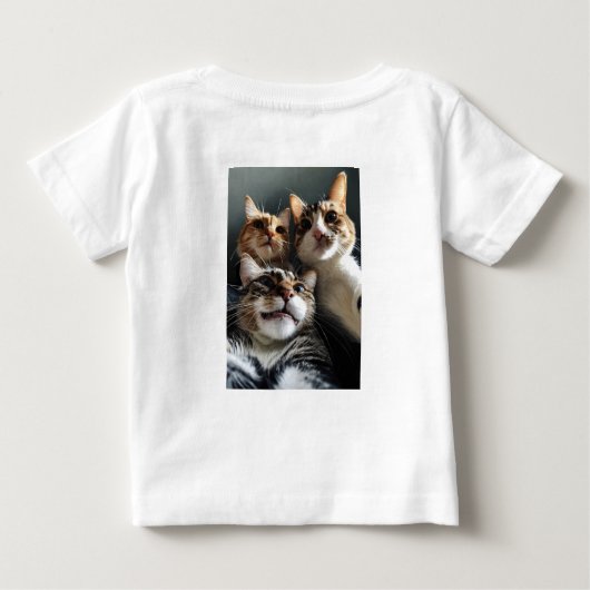 baby doek, T-shirt met kattenprint (Achterkant)