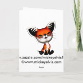 Baby Dog Fox Happy Birthday Kaart (Achterkant)