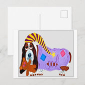 Baby doggie in pajamas bodysuit briefkaart (Voorkant / Achterkant)