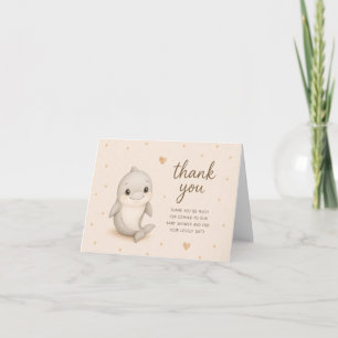 Baby Dolfijn Baby Shower Bedankkaart