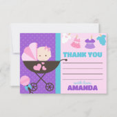 Baby Doll Bedankt Kaarten met enveloppen (Voorkant)