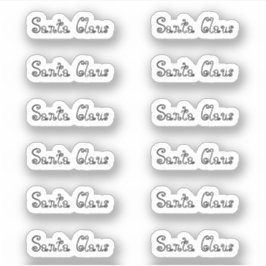 Baby Doll Kiss-Cut Santa Claus Signature Sticker