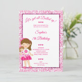 Baby Doll Party Verjaardag Elke Leeftijd Kaart (Staand voorkant)