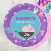 Baby Doll Verjaardag Gepersonaliseerde Party Paper Papieren Bordje
