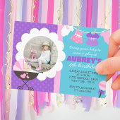 Baby Doll Verjaardagsfeestje Foto uitnodigingen