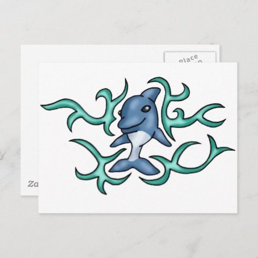 Baby Dolphin Briefkaart (Voorkant / Achterkant)