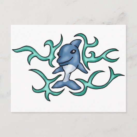 Baby Dolphin Briefkaart (Voorkant)