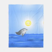 Baby Dolphin Fleece Deken (Voorkant)