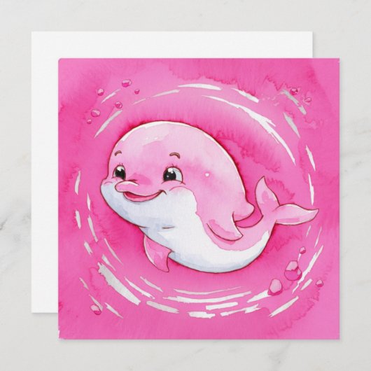 Baby Dolphin Kaart (Voorkant / Achterkant)