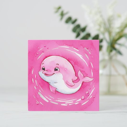 Baby Dolphin Kaart (Staand voorkant)