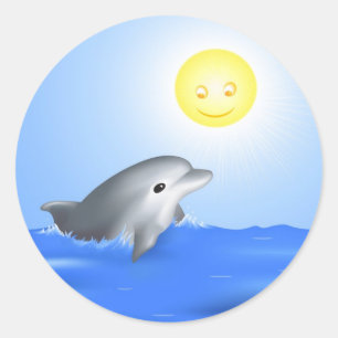 Baby Dolphin Ronde Sticker