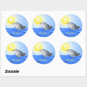 Baby Dolphin Ronde Sticker (Vel)