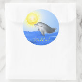 Baby Dolphin Ronde Sticker (Tas)