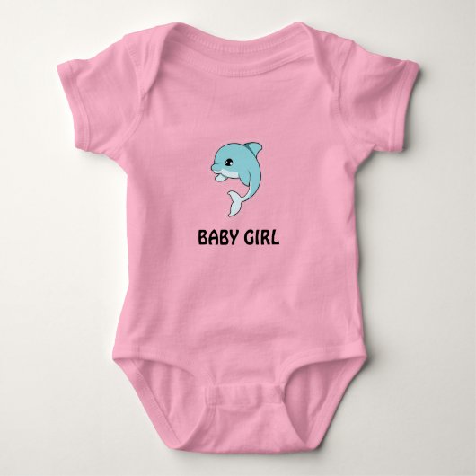 Baby Dolphin T-Shirt Baby Bodysuit (Voorkant)